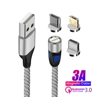 1m 2m magnetic mobile phone cable for iphone quick charge 3 0 magnet data wire micro usb type c pd fast charging charger cables