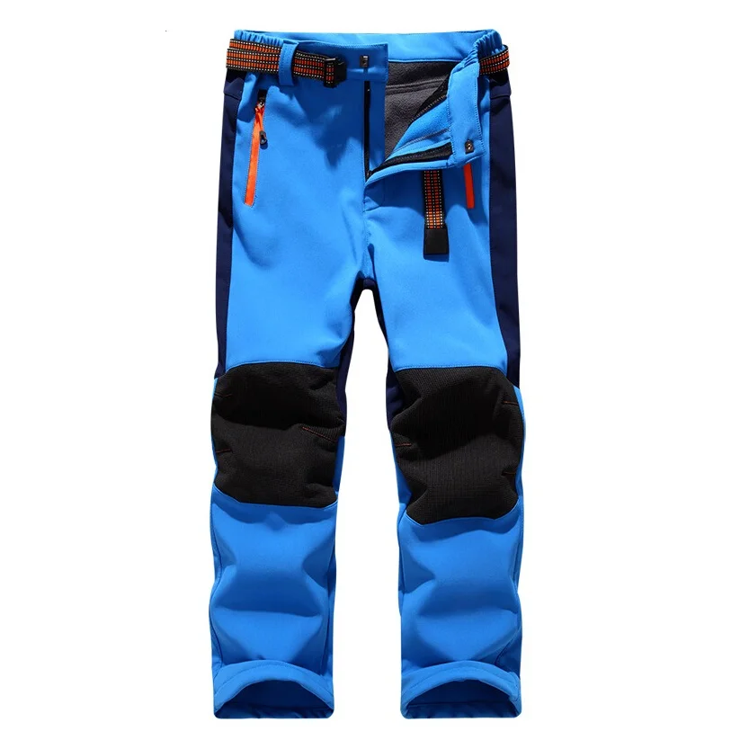 Brand Waterproof Girls Boys Pants Children Outerwear Warm Sporty Climbing Trousers For 5-14 Years Old