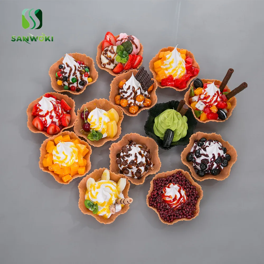 Модель еды имитация причудливого мороженого реквизит чаша модель хрустящего