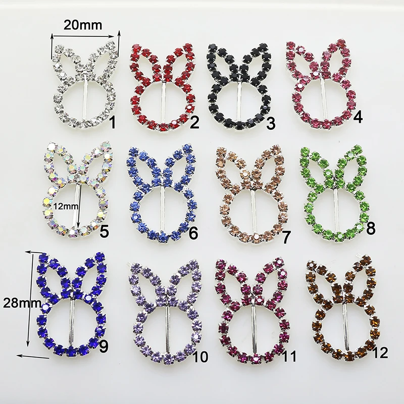 Горячие 10 шт/lot28*20 мм кроличьи уши цветная пуговица со стразами Одежда с декоративными DIY ремесленные декоративные пуговицы
