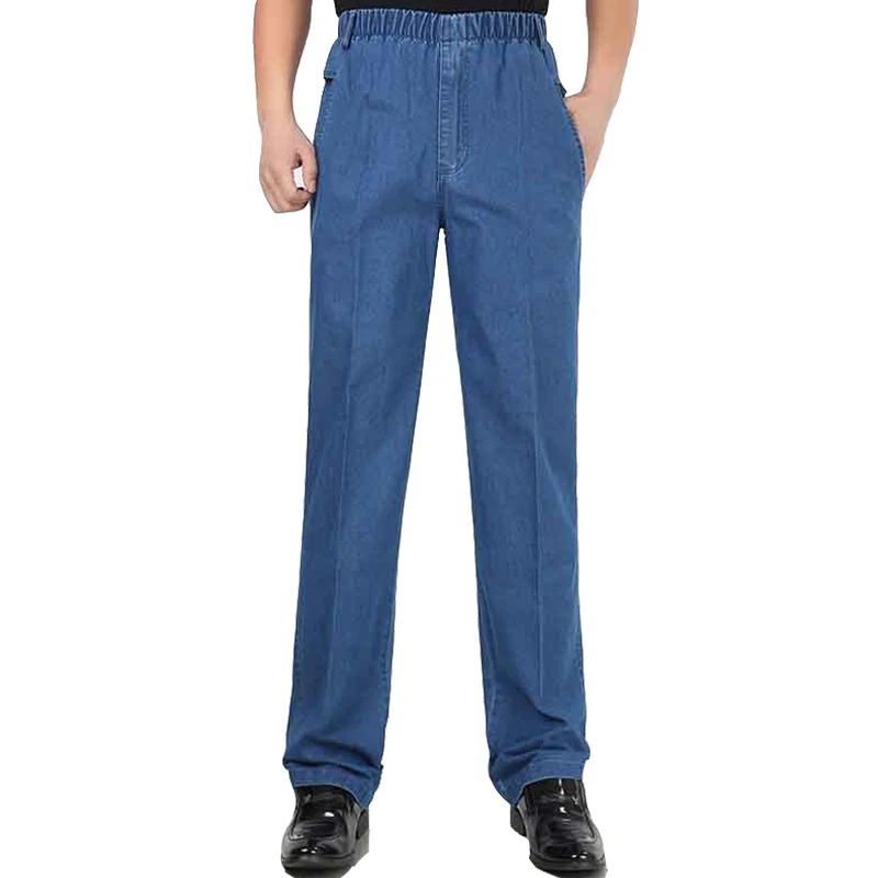 Джинсы мужские джинсовые повседневные брюки из денима свободные прямые модель Φ