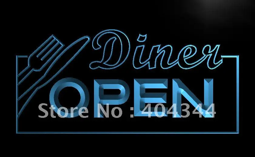 

LK718- Diner OPEN Knife Fork Cafe LED Neon Light Sign