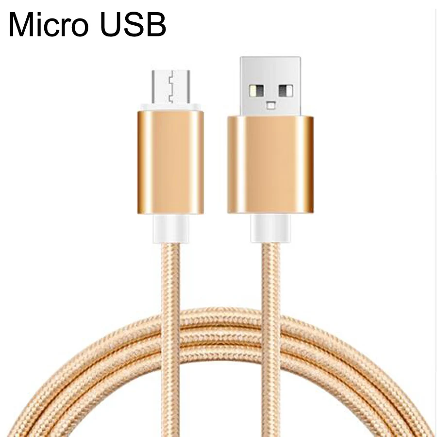 gold 2.4A микро USB кабель Быстрая зарядка для Xiaomi Redmi Android кабель для передачи данных для мобильного телефона для samsung S7 микро зарядное устройство - Цвет: gold