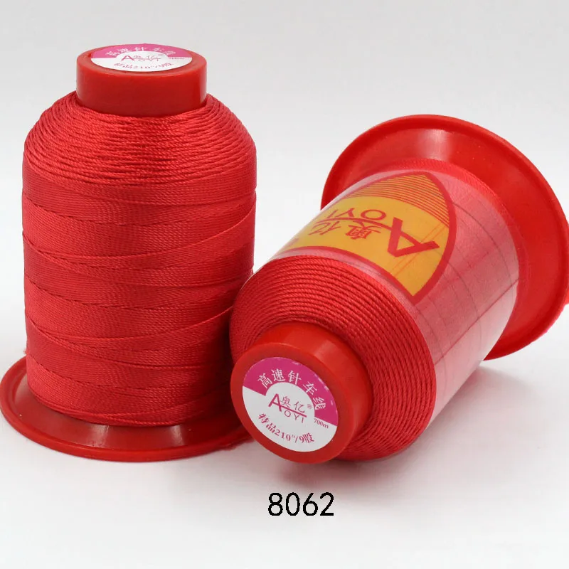 8062 Aoyi 210D/9 швейная нить для ремонта кожаных нитей 5# швейная пряжа fil полиэстер maschine stickgarn аксессуары для вязания - Цвет: 8062