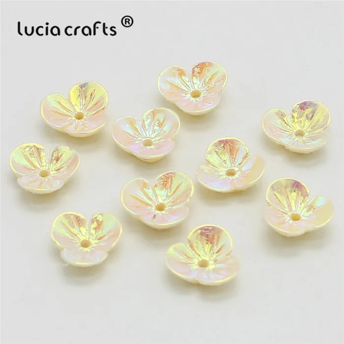 Lucia crafts 24 шт./лот 10 мм полимерный цветок с плоской задней частью материалы ручной работы для скрапбукинга художественное оформление ручной работы аксессуары D0914 - Цвет: beige