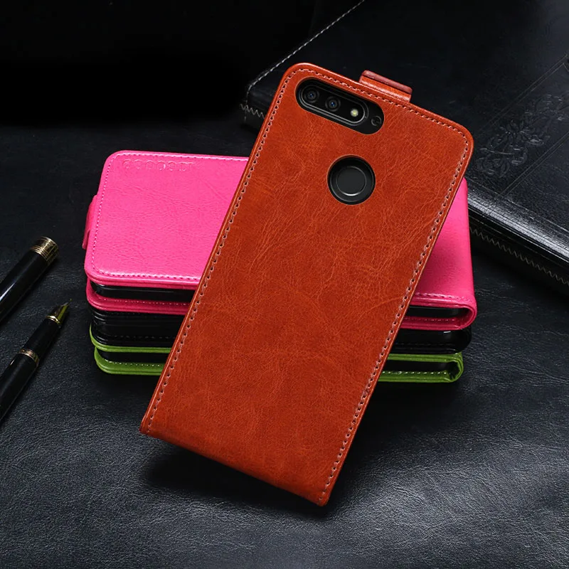 Флип кейс для Honor 7C версия чехла России Роскошный кожаный чехол AUM L41 защитный