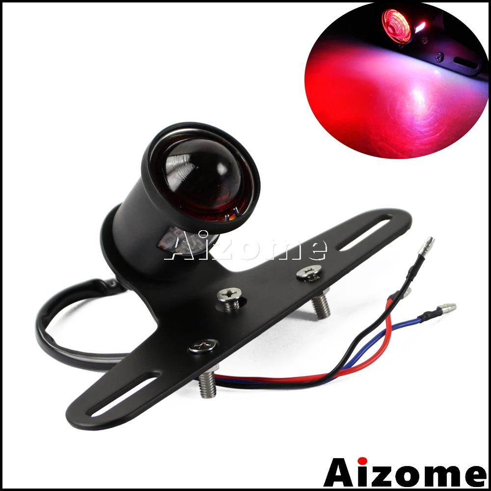 Мотоциклетный Ретро светодиодный задний светильник номерной знак кронштейн