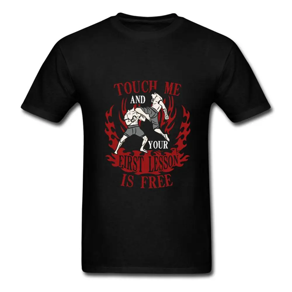 2019 Men's Tshirt Muay Thai Touch Me And Your T Shirt Judo Kickboxing Karate Korean Taekwondo Kung Fu T-Shirt | Мужская одежда