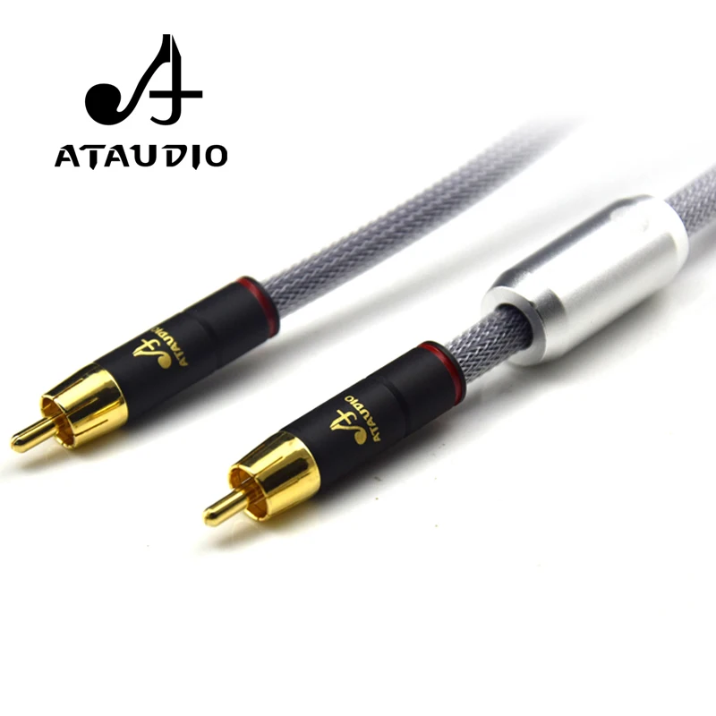 ATAUDIO 1 пара 2RCA к кабель Hi Fi Чистый медный Rca аудио кабель|2rca to 2rca|rca audio cableaudio cable |