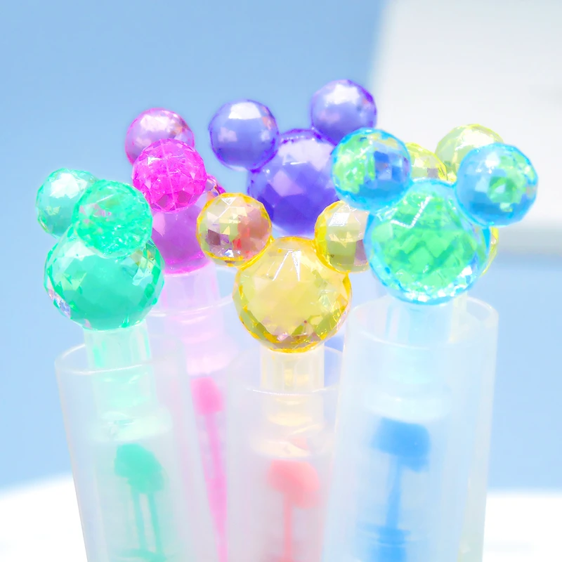 6 шт./лот маркеры для рисования с головой Микки и кристаллами жидкий мел