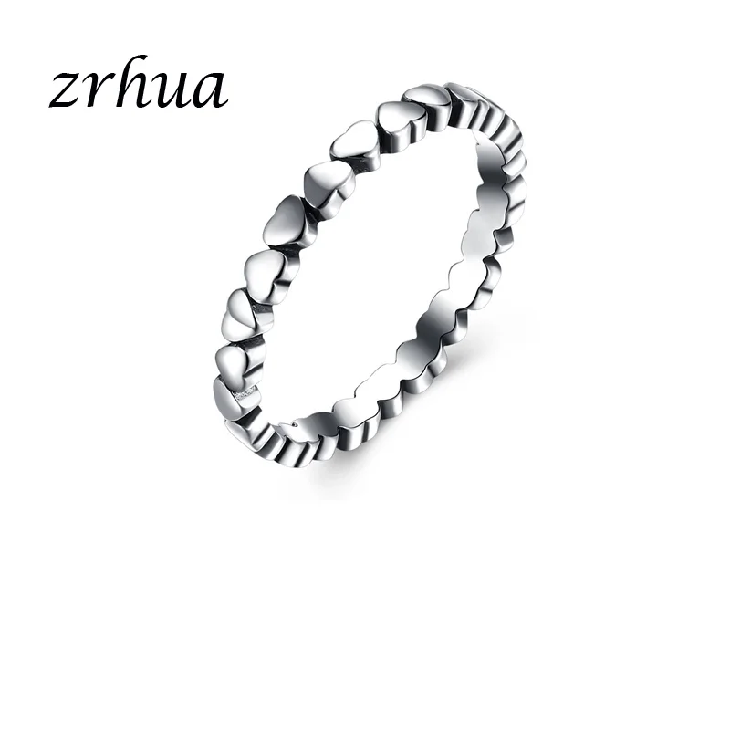 ZRHUA, новинка, хит, Винтажные Ювелирные изделия, 925 пробы, серебро, австрийский кристалл, звезда, сердце, кольца на палец, для женщин, девушек, персонализированные, вечерние, подарки