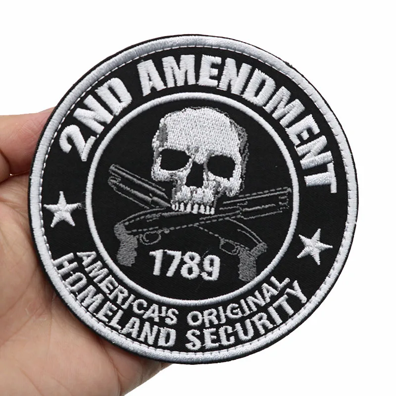 US Homeland Security 3D Embroidered Armband 2nd Amendment 1789 Badge Clothing Backpack Hat Jacket Personality Patch | Дом и сад