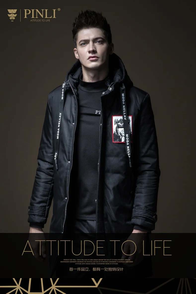 Зимние куртки, мужские куртки, Chaquetas Hombre Casacos, мужская куртка, Pinli Pin Li, новая мужская одежда, костюм, Молодежная шапка средней длины, B184305608
