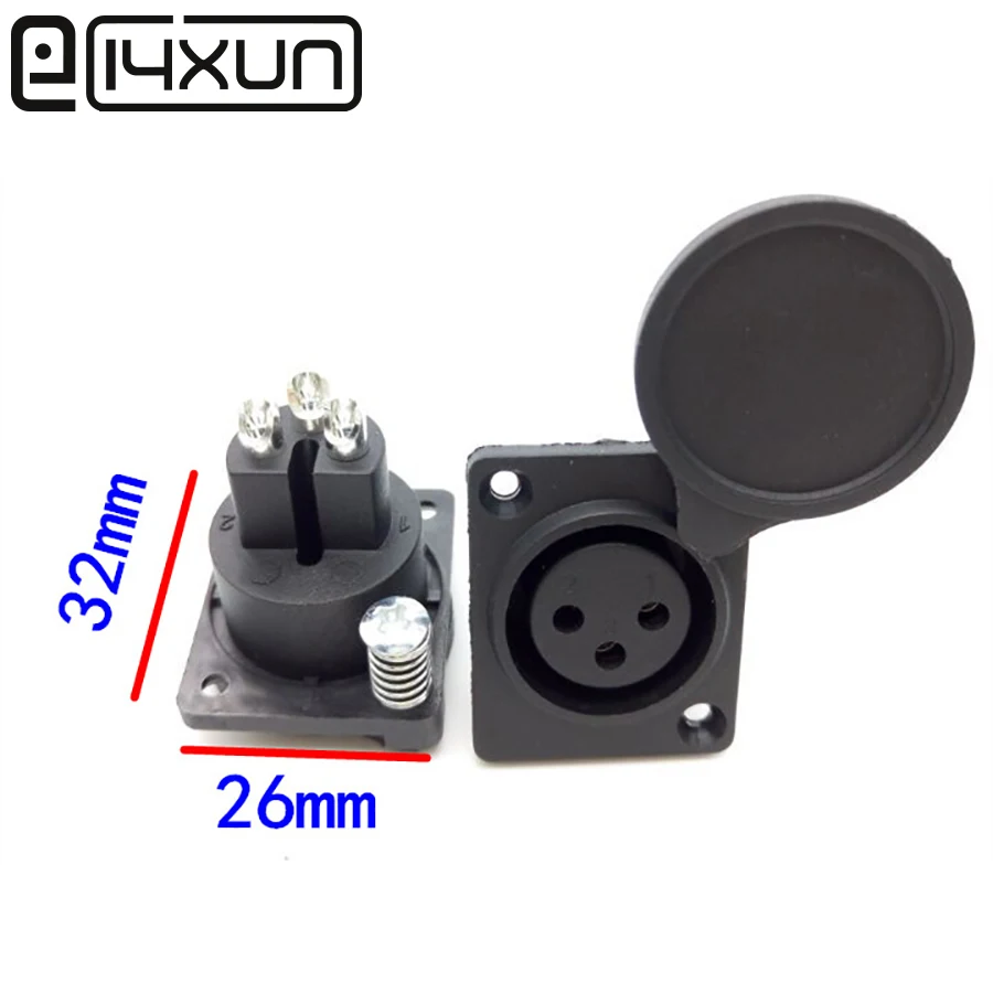 EClyxun 1 шт. XLR 3 Pin водонепроницаемый женский корпус панель монтируется гнездо