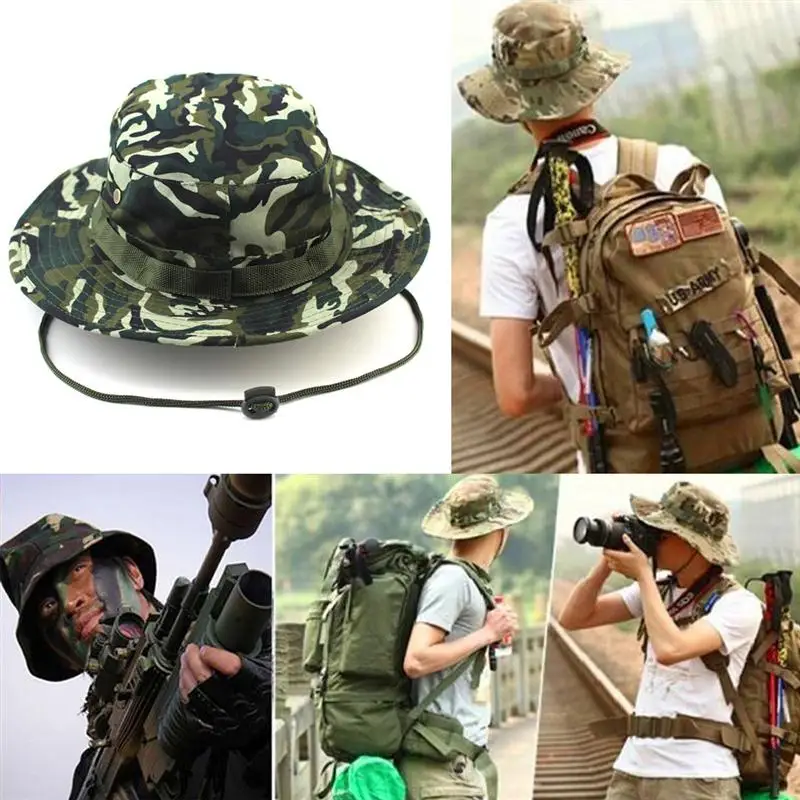 Мода унисекс для взрослых Спорт на открытом воздухе с широкими полями Boonie Hat cap