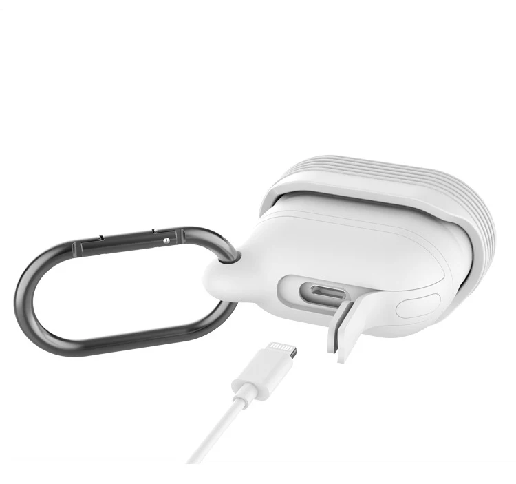 Soft Silicone Case For Airpods Waterproof Shockproof Cover With Hook Protector Sleeve Pouch Apple Air Pods Earphone | Электроника