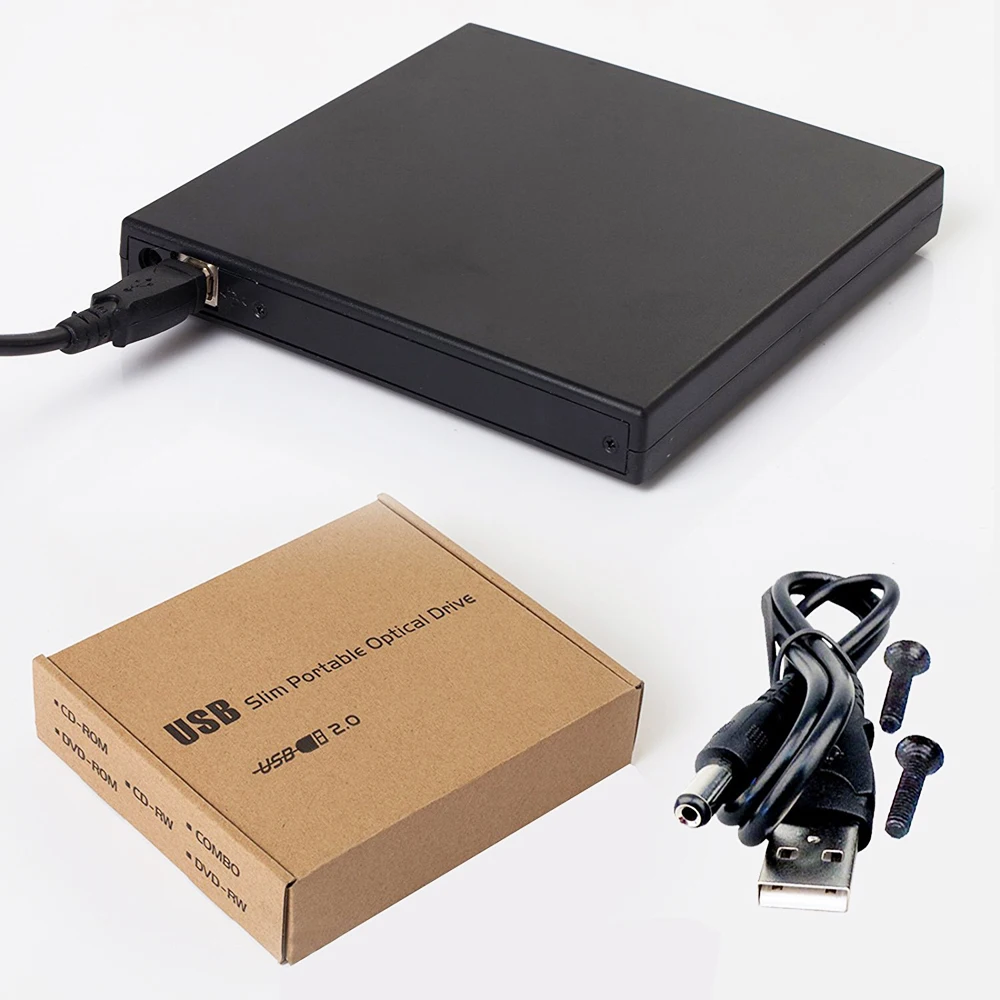 USB 2 0 внешний оптический привод коробка чехол DVD CD DVD-Rom RW к SATA жесткий диск Caddy
