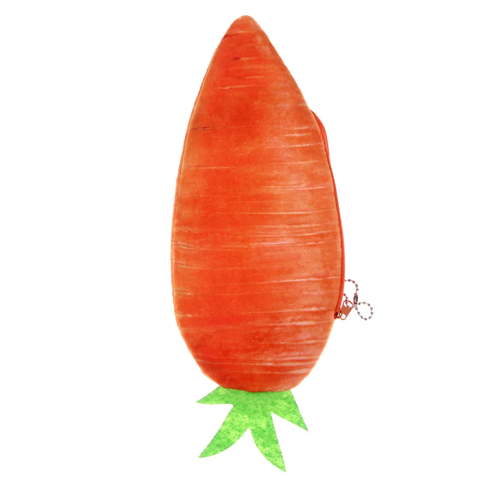 Carrot Креативный чехол для карандашей, новинка, сумка для карандашей в форме овощей, фруктов, мяса, рыбы, милые школьные офисные принадлежности, Детская косметичка - Цвет: Carrot