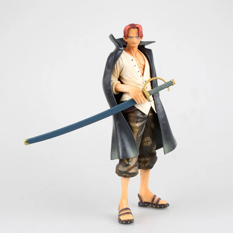 Huong аниме мультфильм один кусок 24 см Shanks ПВХ фигурка Коллекционная Игрушечная модель игрушки OnePiece