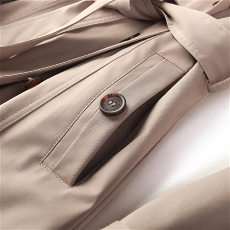 2019 корейский длинный Тренч Женский Повседневный Классический двубортный