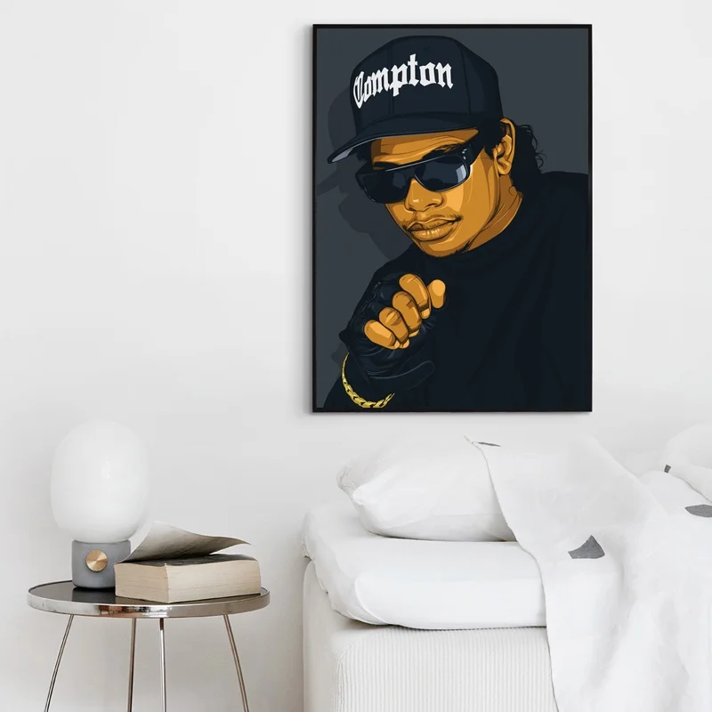 Eazy E музыкальный постер в стиле хип-хоп Рэп звезда настенная живопись масляная