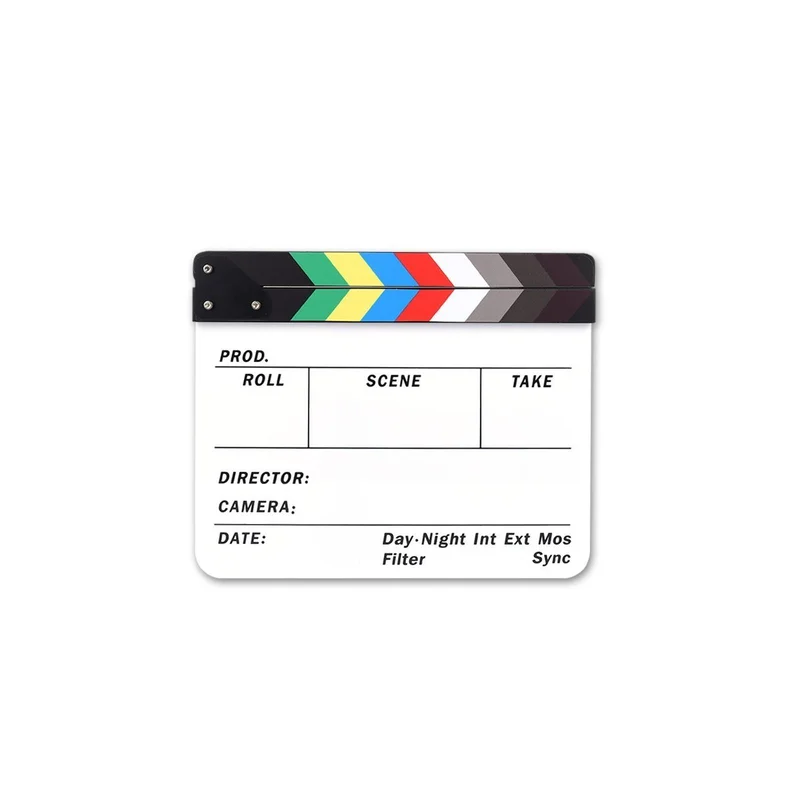 Professional Studio Camera Photography Video Acrylic Dry Erase Director Film Clapboard Clapperboard (9.85x11.8 inch) | Электроника