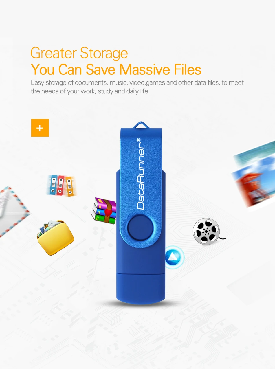 DataRunner высокоскоростной портативный флэш-накопитель 128 ГБ USB флэш-накопитель 16 ГБ 32 ГБ 64 ГБ 256 ГБ Micro Usb флешка 3,0 внешний накопитель