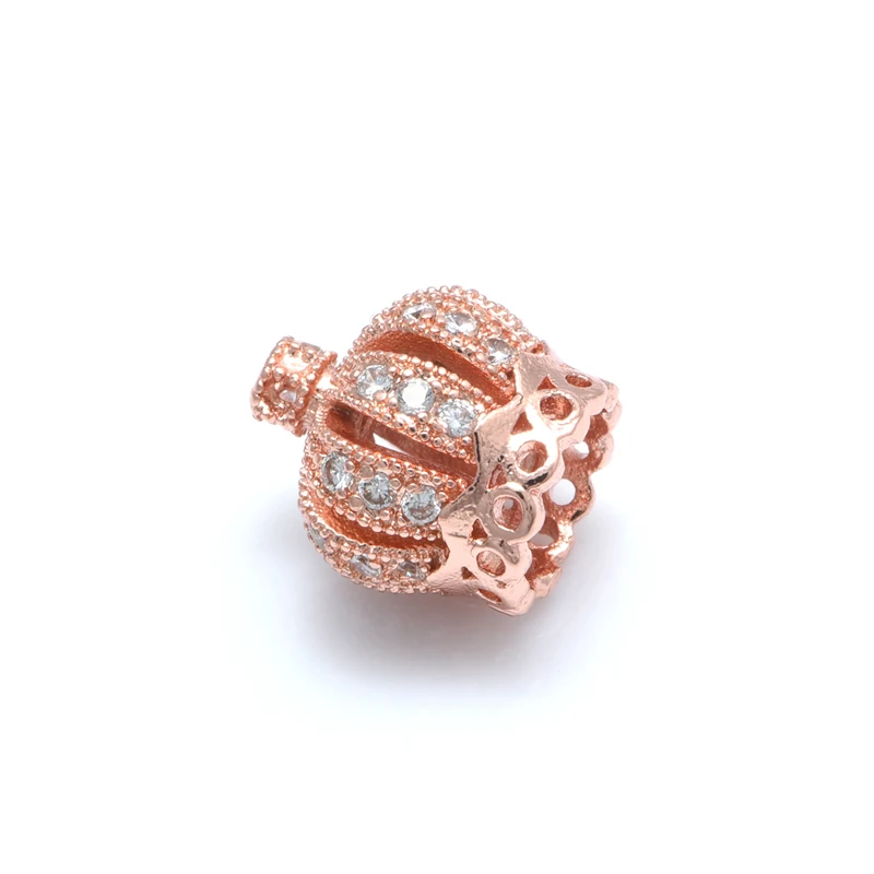 Rose Gold 10*11 мм ручной работы Корона кисточки-украшения для Diy ювелирных изделий Корона кисточкой шапки DIY серьги с кисточками ожерелье - Цвет: Rose Gold