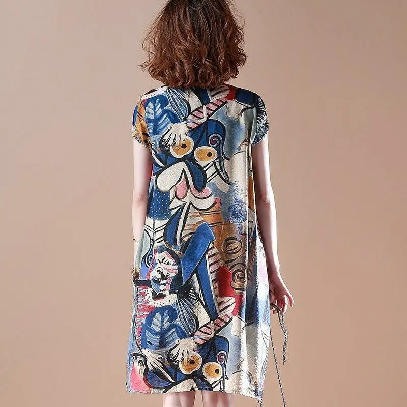 Новая женская одежда женские платья с круглым вырезом и коротким рукавом для