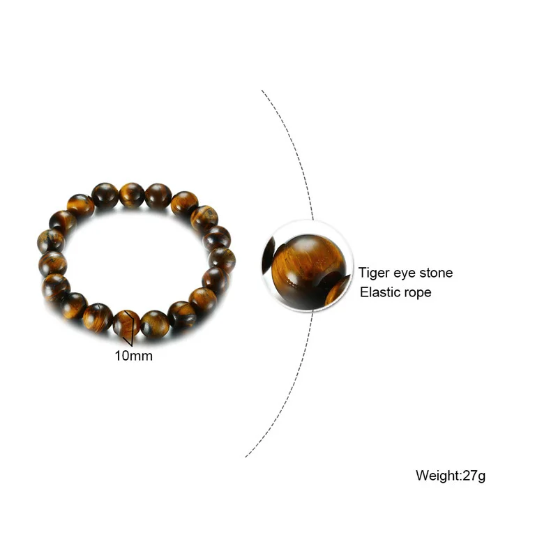 10 мм тигровый глаз бусины браслет исцеляющий для мужчин и женщин медитация Brackelts