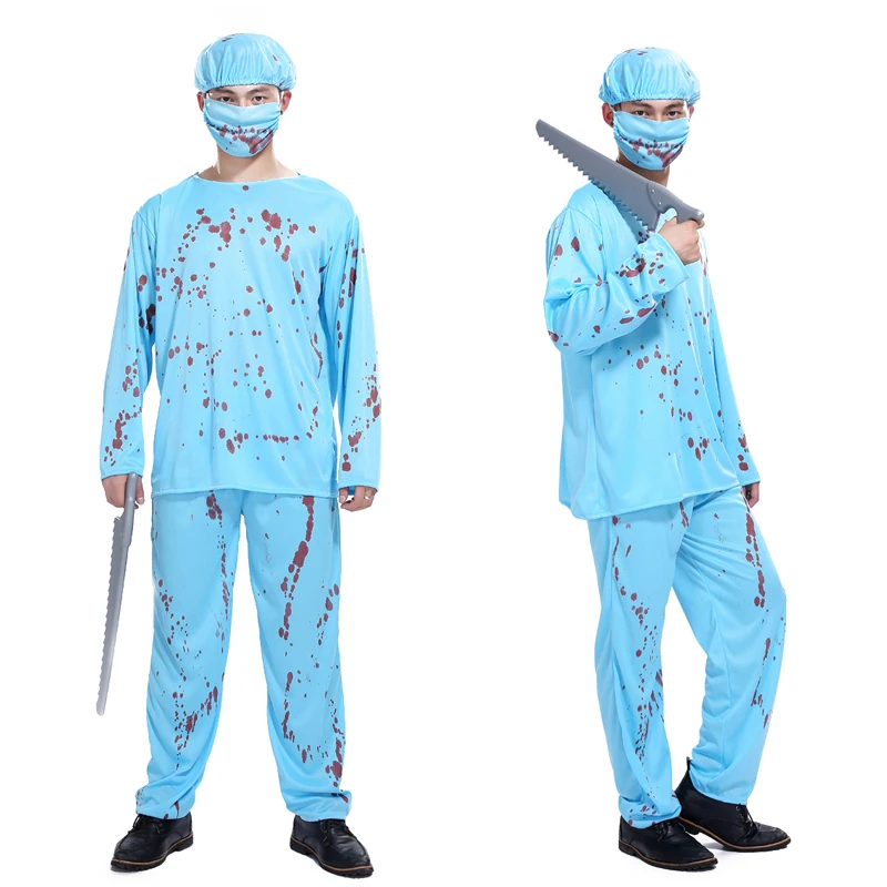 Бесплатная доставка костюм на Хэллоуин для маскарада косплей Мужская кровавая