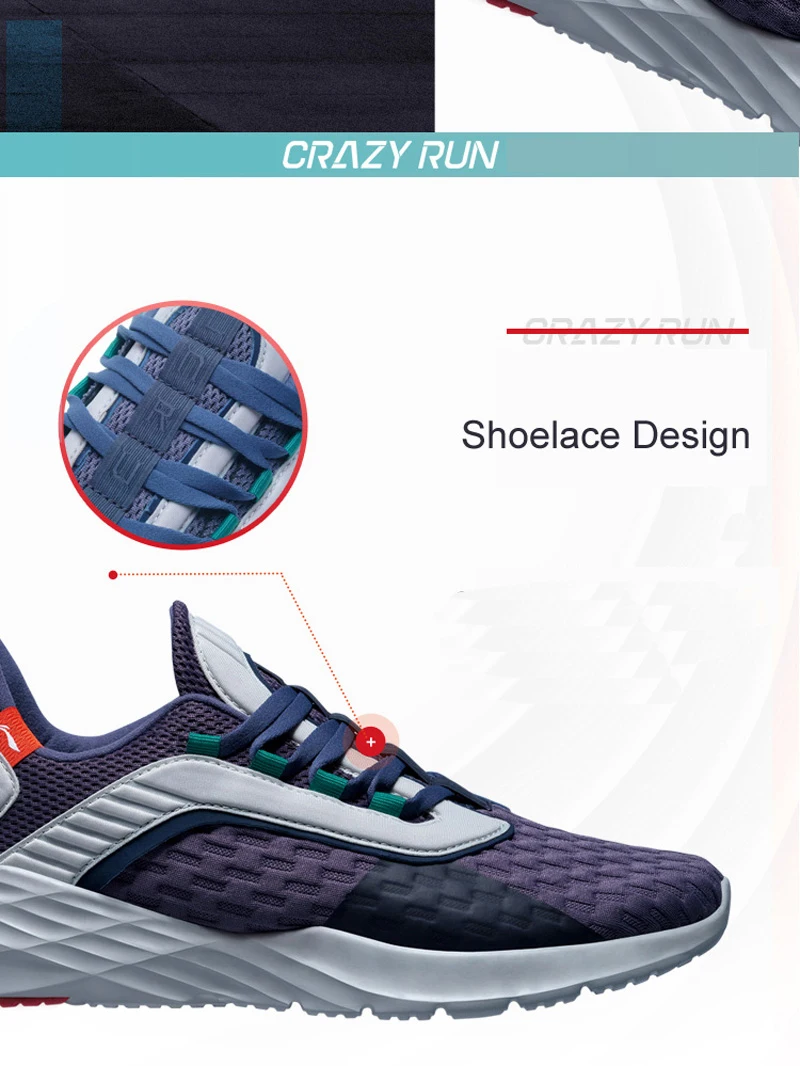 Li-Ning Для мужчин CRAZY RUN удобные кроссовки для бега светильник Вес Гибкая подкладка Поддержка спортивная обувь удобная спортивная обувь ARHP007 XYP868