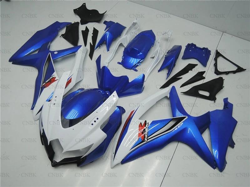 Обтекатели для Suzuki GSXR600 2008 2010 K8 10 дюймов белые синие GSXR 600 09 комплекты обтекателей