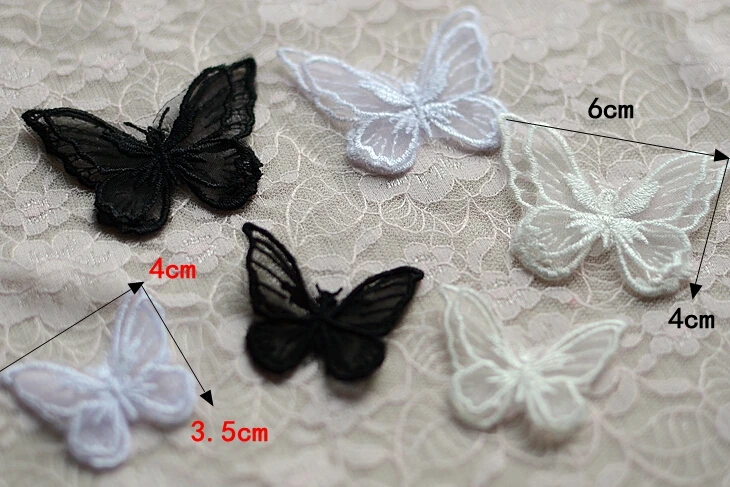 10 шт./лот милый прозрачный цветок из органзы цветочный кружевной патч