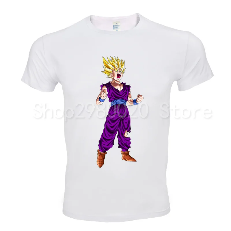 2018 Dragon Ball Z футболка Goku с коротким рукавом О-образным вырезом летние Саян Вегета