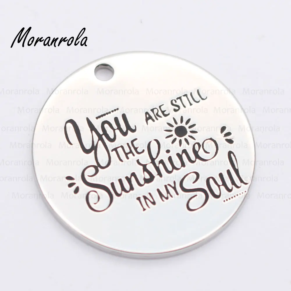 Новое поступление медный брелок-ожерелье с надписью You are the sunshine in my soul Ювелирное