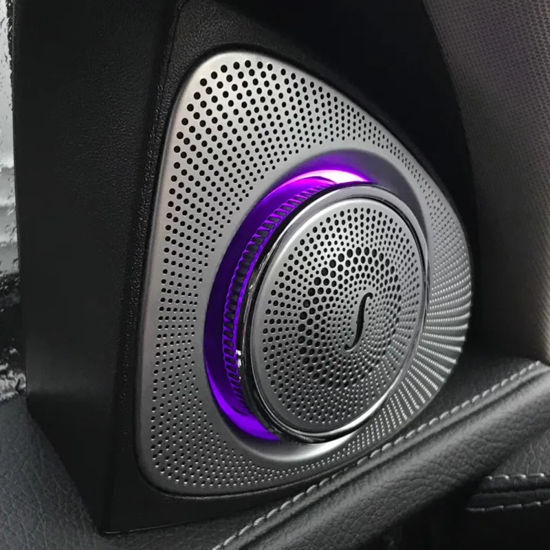 Car interior 64 colors LED ambient light 3D rotary tweeter speaker Burmester for Mercedes-Benz C-class 809 Facelift