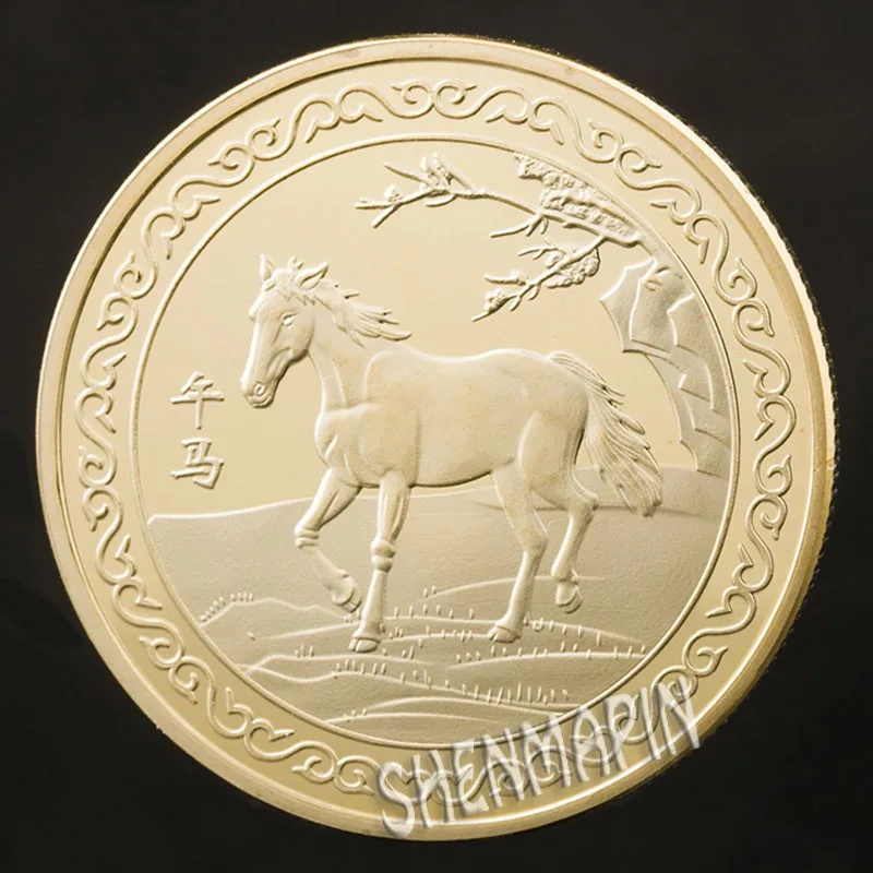 Китайский Знак зодиака памятная монета культура искусство коллекционные монеты Счастливое животное вызов монеты украшения дома подарок на год