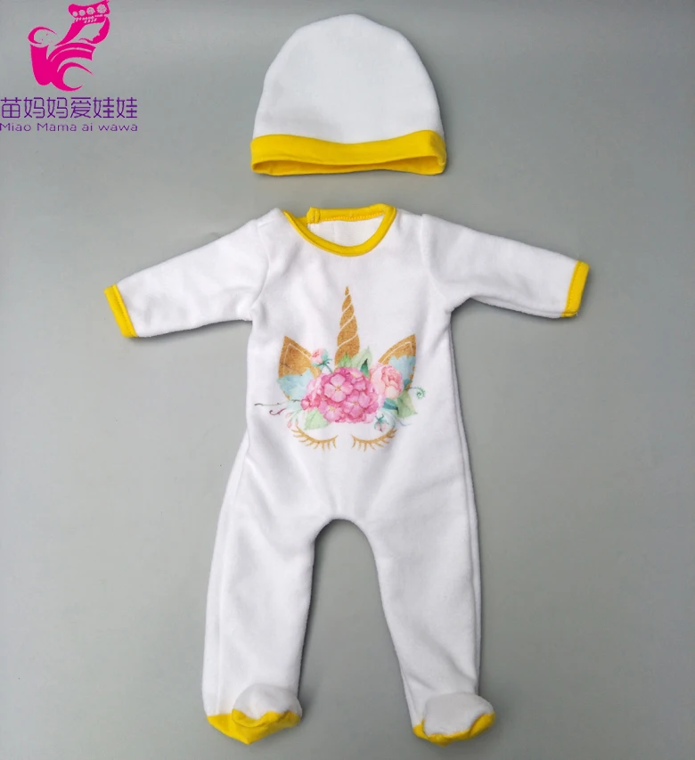 Кукла одежда штаны Розовый Единорог комбинезон одежда для 40 см 43 см reborn baby Doll Одежда наборы для 1" Кукла аксессуары игрушки одежда