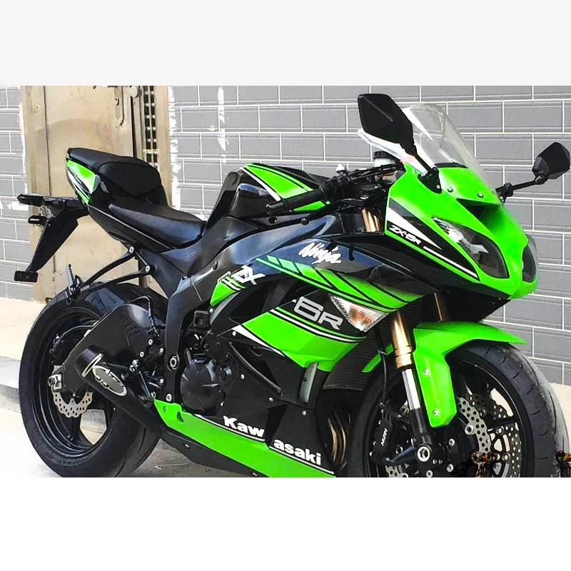 2009- ниндзя ZX6R ZX636 для мотоцикла Kawasaki выхлопная труба слипоны изменение Escape без дБ убийца с Труба среднего звена