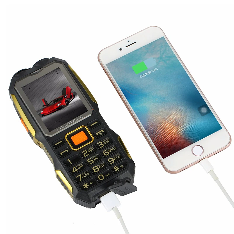 Walkie Talkie мобильный телефон! power Bank мобильный телефон! FM! 4000 мАч большой аккумулятор! Русская клавиатура! Большой фонарик большая кнопка бар телефон