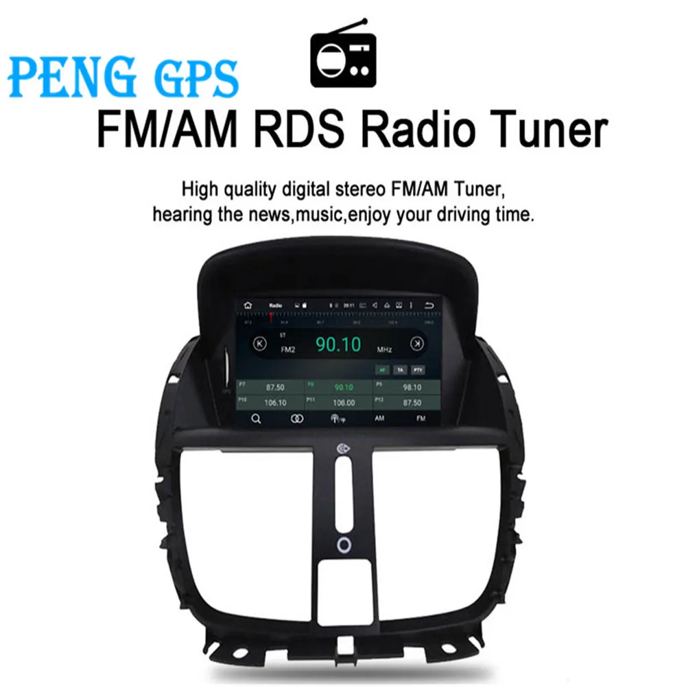 Car CD player GPS Navigation For 2008-2014 Peugeot 207 Audio Stereo Multimedia Tape Recorder Autostereo Headunit Radio | Автомобили и