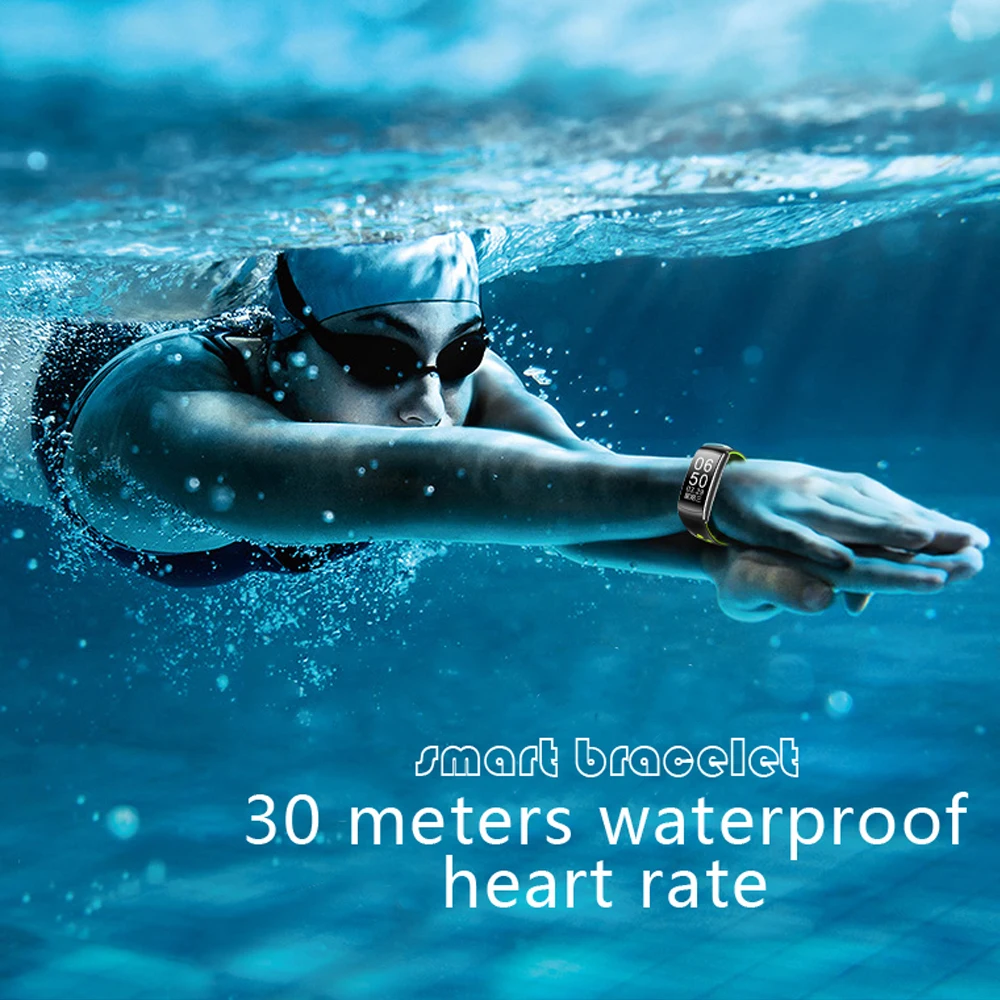 JingTider Q8 Смарт IP68 водонепроницаемый смарт браслет Heart Rate Monitor SmartBands Фитнес трекер