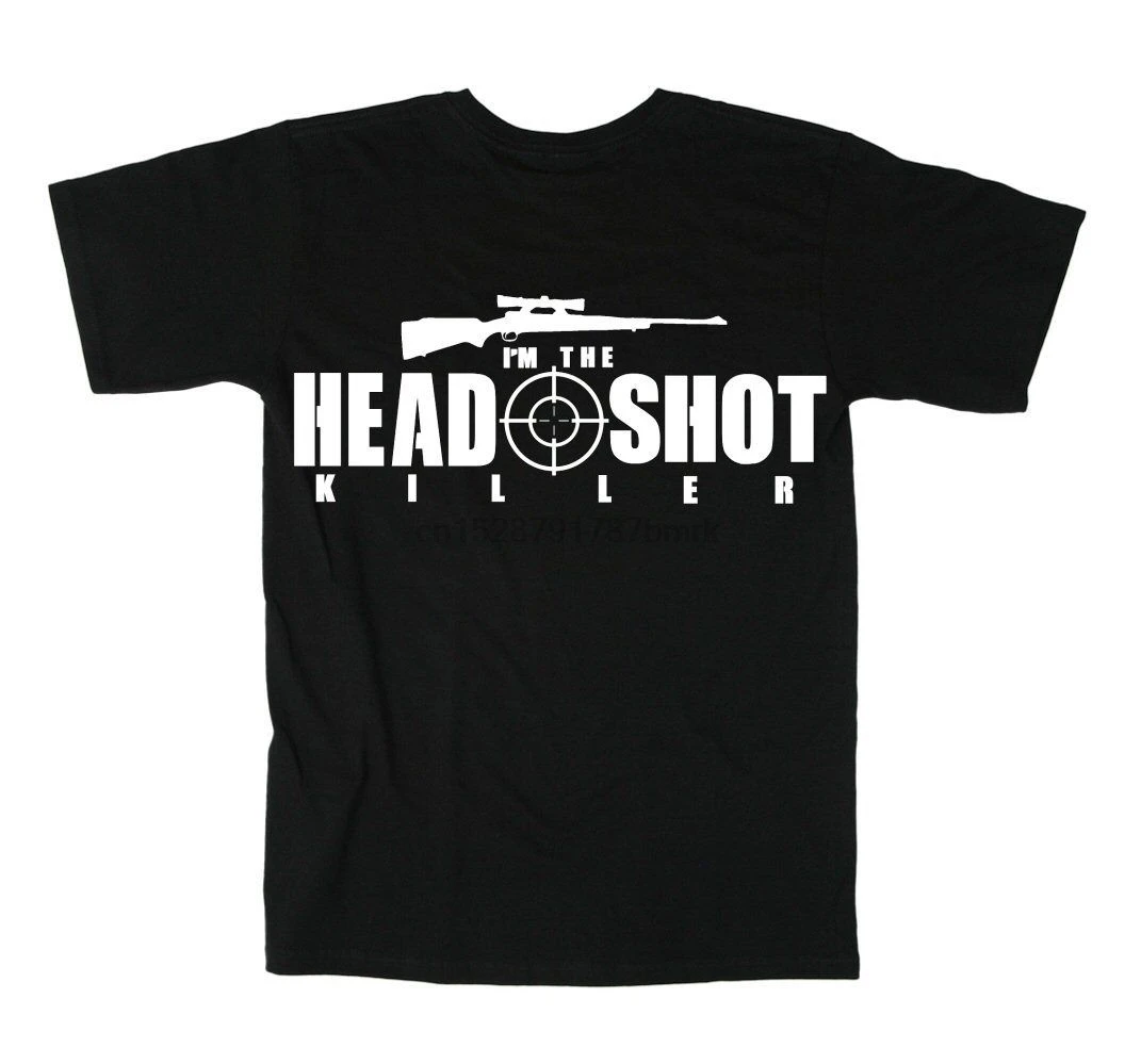 2019 горячая Распродажа футболка из 100% хлопка с надписью I'm THE hedshot Killerbattlefield Sniper