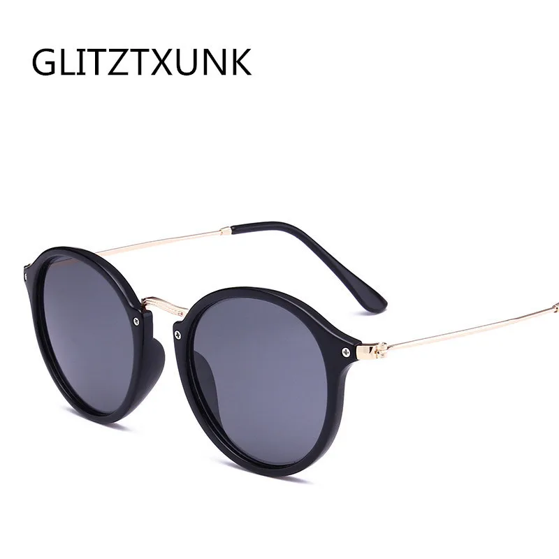 Мужские и женские круглые солнцезащитные очки Glitztxunk винтажные брендовые