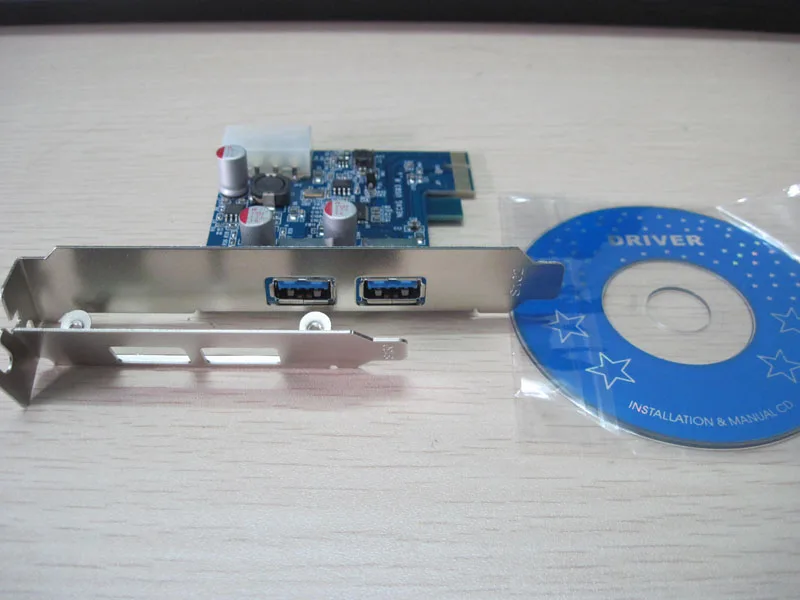 Низкий + обычный кронштейн для ПК компьютера PCI E Express к двойному 2 портовому USB 3 0