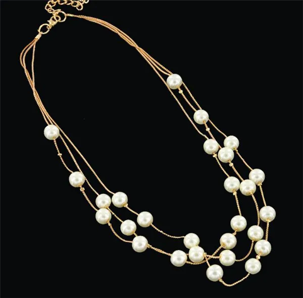 Multilayer Water Drop Earrings Bracelet Necklace Fashion Bride Three-piece Set | Украшения и аксессуары