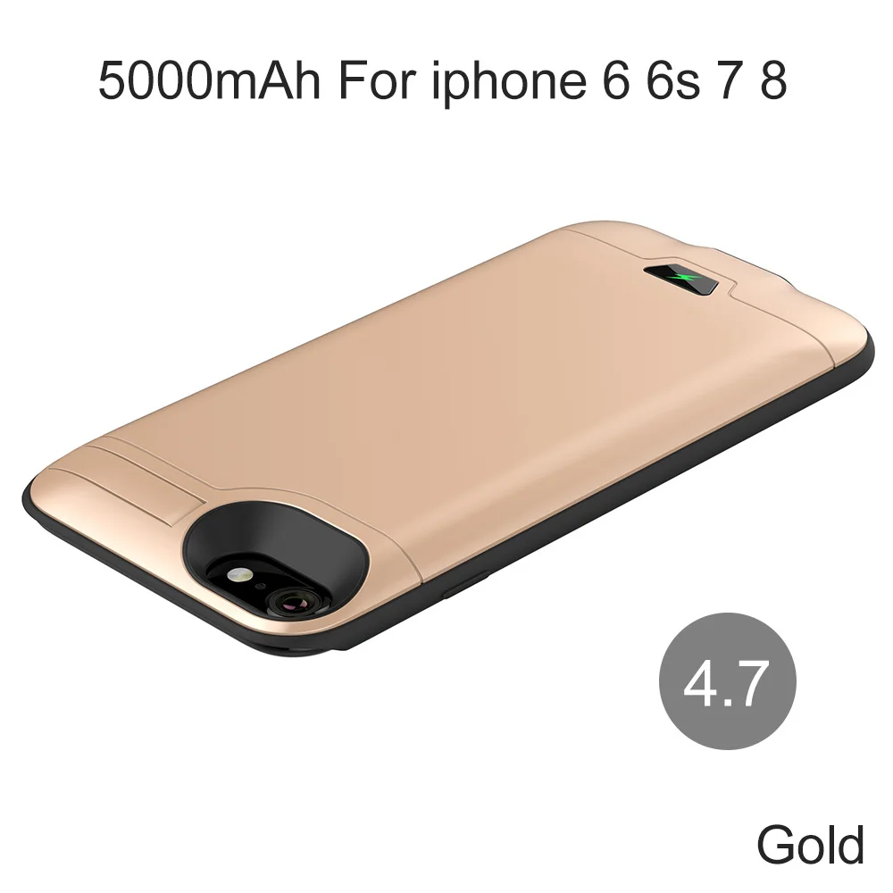 5000mAh for 4.7 XGODY 8000 мАч сверхмощный аккумулятор чехол для iphone 6 6s 7 8/Plus внешний смарт-аккумулятор зарядное устройство чехол для iphone 4,7 5,5 - Цвет: 5000mAh for 4.7