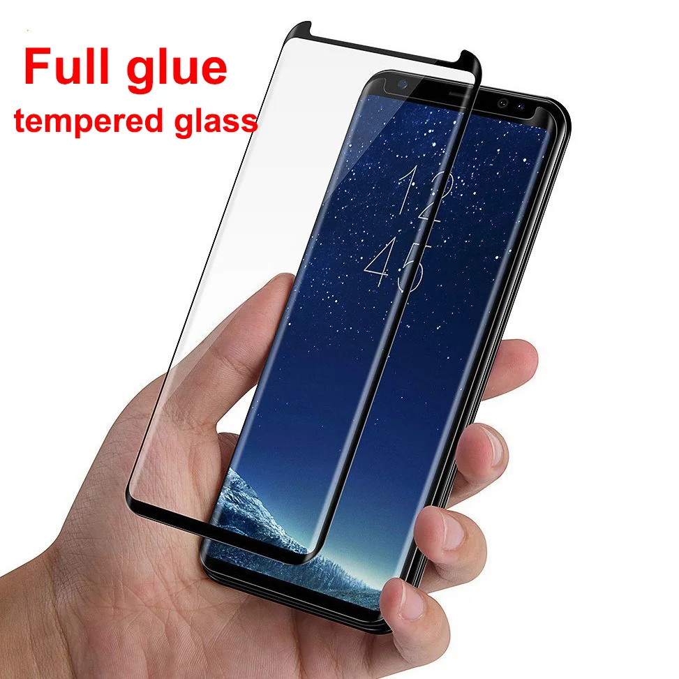 Полностью клеящееся закаленное стекло для samsung s7 edge s8 s9 plus note 9, полностью клеящееся Защитное стекло для экрана huawei mate 20 pro