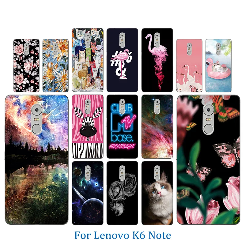 5 дюймов для Lenovo K6 Note чехол телефона Силиконовый ТПУ мягкий Vibe лошадь шаблон